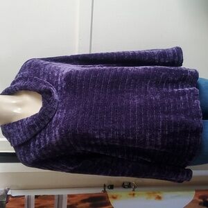 J.Jill Cowl Neck Sweater-Gorgeous Eggplant Purple Size M
